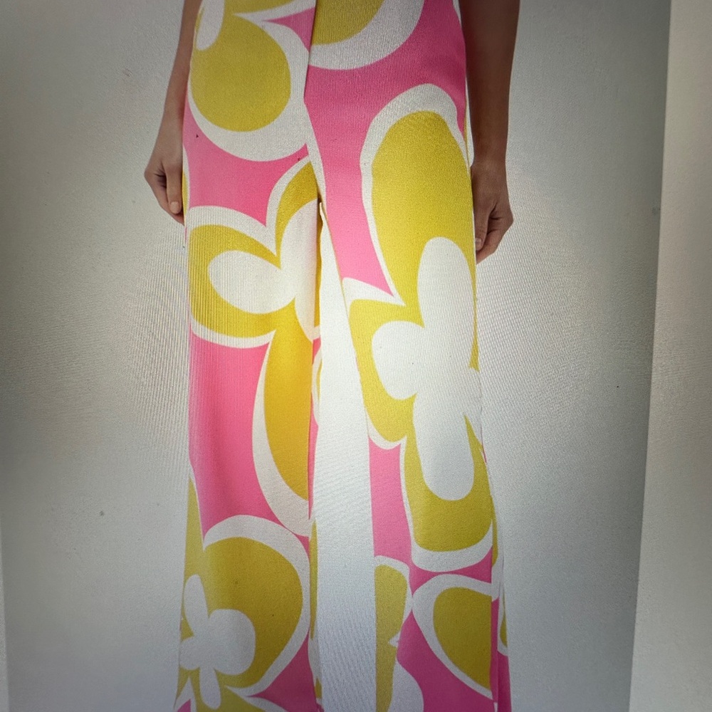 Trina Turk Pink and Cream Pants - Picture 3 of 13